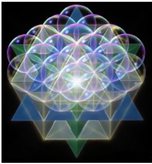 Modelo de 64 Tetraedros — 32 Merkabahs