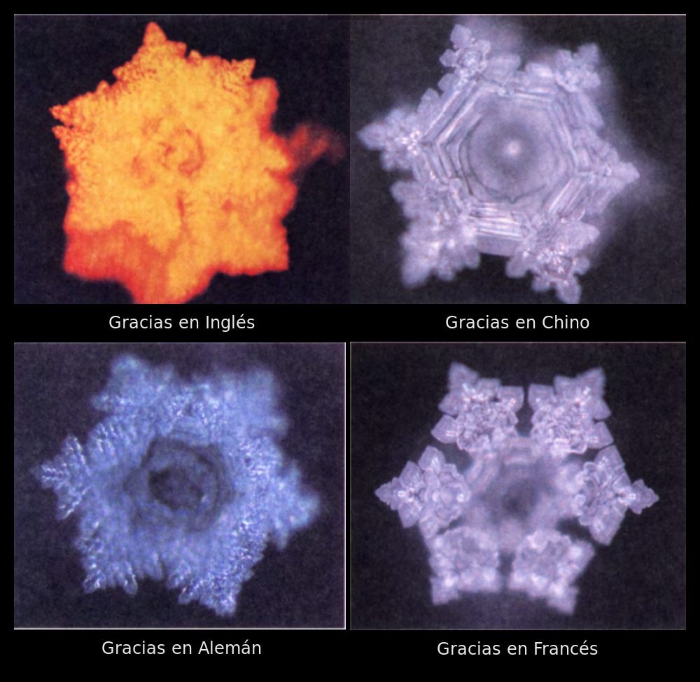 Cristales de agua de Masaru Emoto